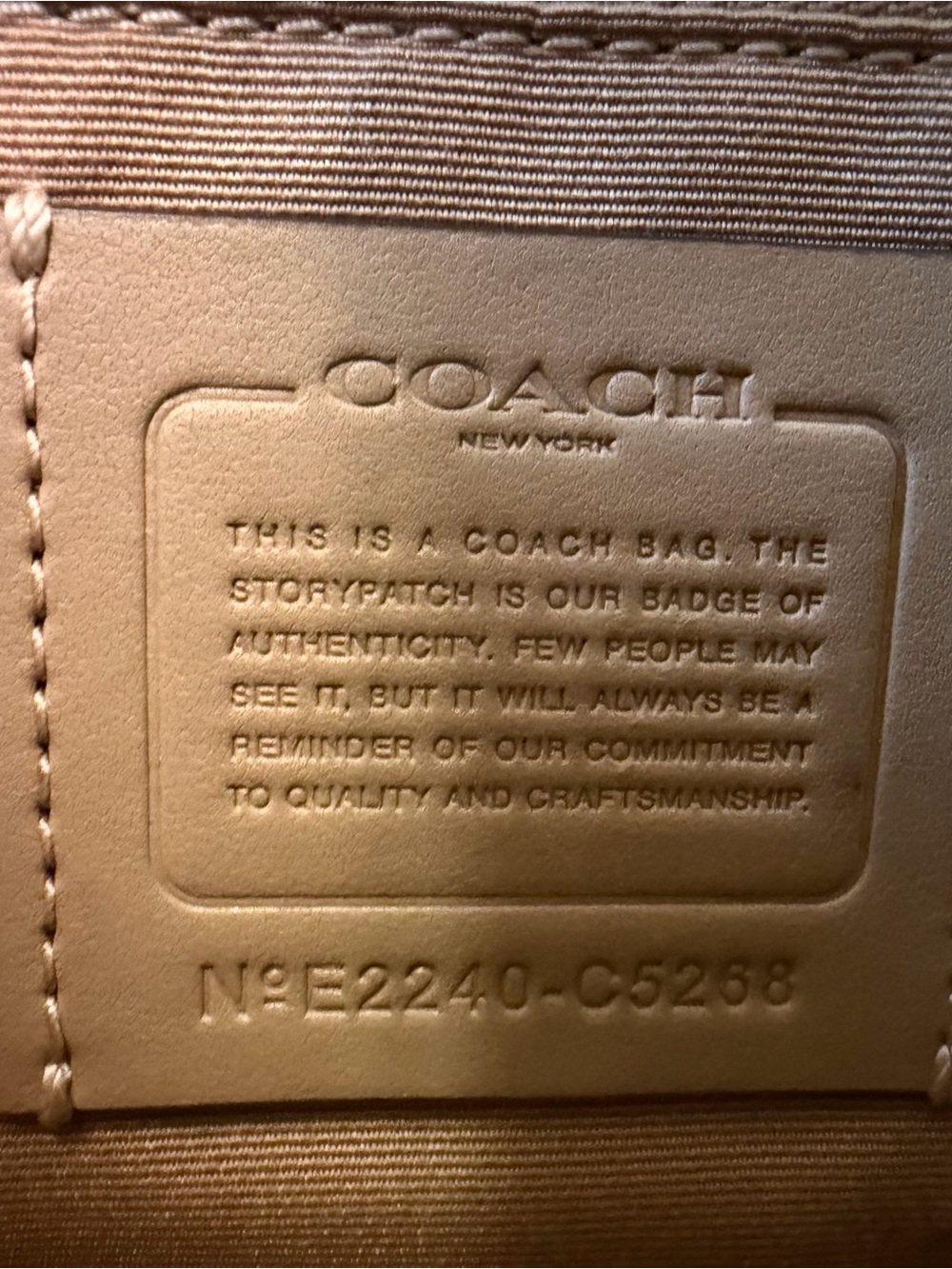 Coach dempsey tote bag 22 in off white leather and bow - Picture 12 of 12